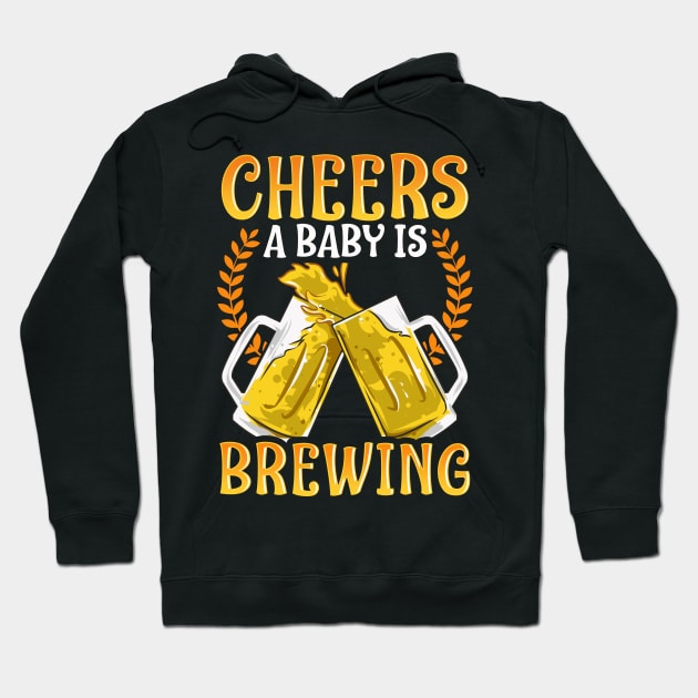 Cheers a baby is brewing | HomeBrewing Gift | Craft Beer Hoodie by Proficient Tees